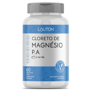 Cloreto de Magnésio - 500mg - 60 Cápsulas | Lauton Nutrition