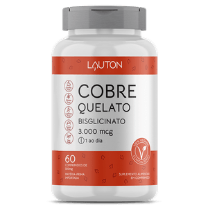 Cobre Quelato 3000mcg - 60 Comprimidos | Lauton Nutrition