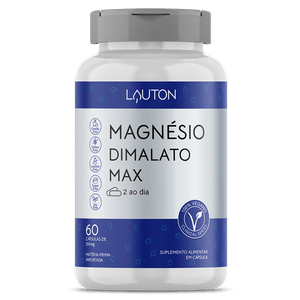 Magnésio Dimalato Max - 60 Cápsulas | Lauton Nutrition