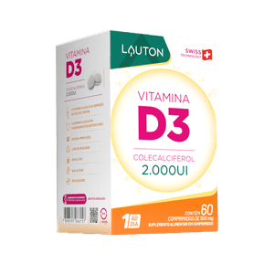 Vitamina D3 2.000UI - 60 Comprimidos | Lauton Nutrition