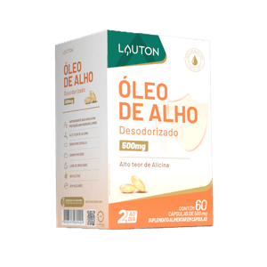 Óleo de Alho Cru 500mg - 60 Cápsulas | Lauton Nutrition