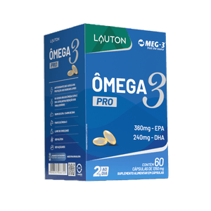 Ômega 3 PRO 360mg EPA 240mg DHA - 60 Capsulas | Lauton Nutrition