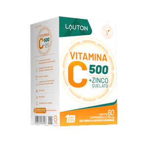 Vitamina C + Zinco 500mg - 60 cápsulas