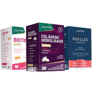 Kit Beleza Biotina + Colágeno Hidrolisado + Hialux | Lauton Nutrition