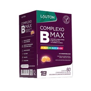 Complexo B Max - 60 Cápsulas | Lauton Nutrition