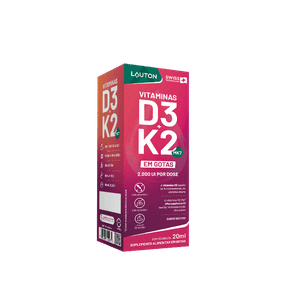 Vitamina D3 + K2 em Gotas - 20ml | Lauton